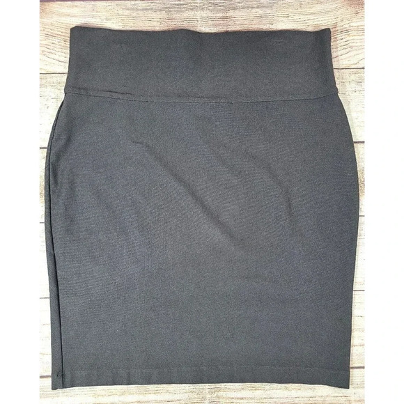 Eileen Fisher Stretch Bodycon Skirt Women's Size Petite Medium Gray Pull On - Picture 2 of 4